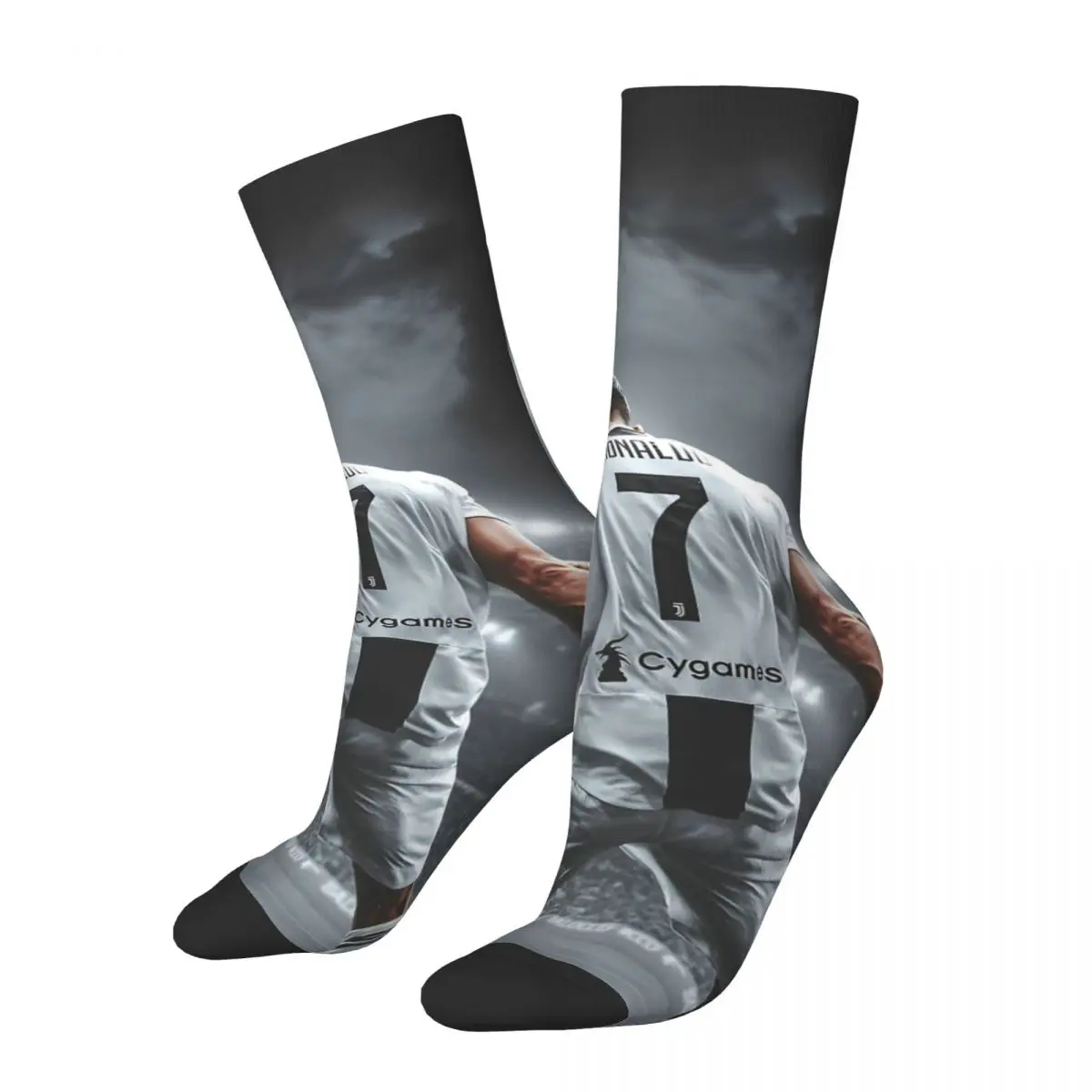 Cr7 Football Soccer Cristianos Socks for Women Men Cr7 Merch Soft Breathable Crew Socks