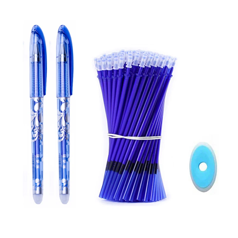 

23Pcs/Set Erasable Gel Pens Set Washable Handle Blue Black Ink Writing Neutral Pen for School Office Supplies Stationery