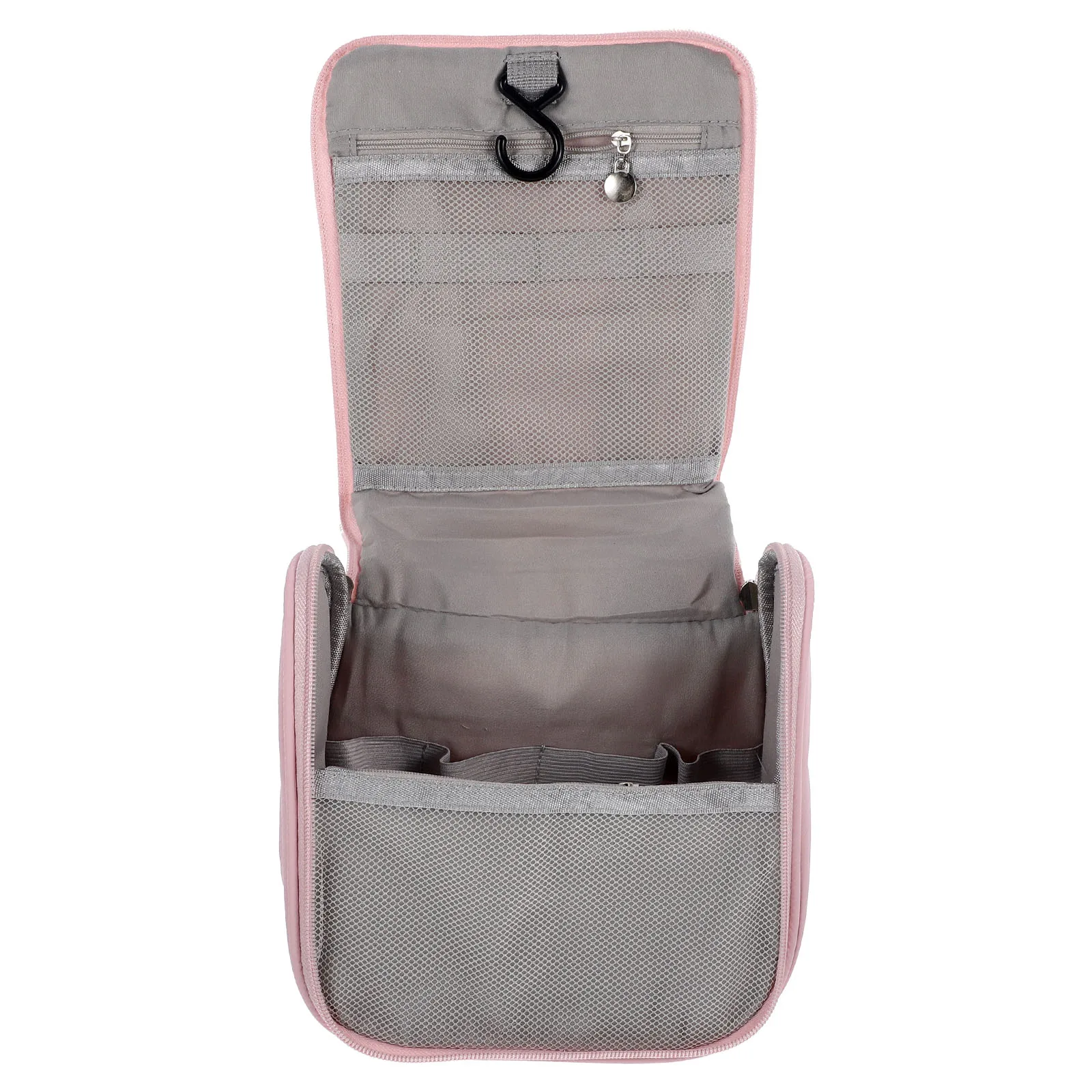 

Storage Bag Large Capacity Waterproof Travel Makeup Organizer Pink Portable Toiletry Bag Dry Wet Separation Hanging