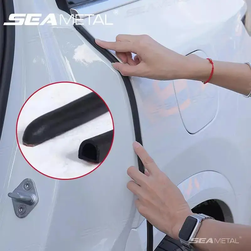

SEAMETAL Car Door Edge Sealing Strips Rubber Car C Pillar Sealant Protector Strip Door Edge Seals Noise Insulation Soundproof