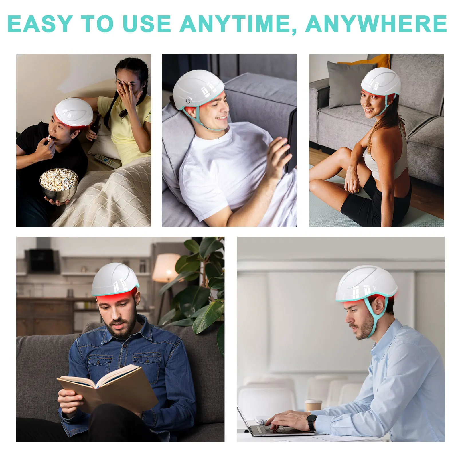 قبعة ليزر لنمو الشعر من LaseLocks مضادة لتساقط الشعر مع 109 قطعة ثنائيات ليزر 660 و850 نانومتر تقلل من الزيت العميق في بصيلات الشعر