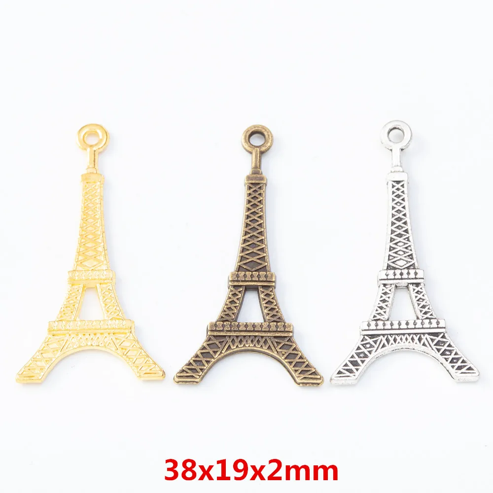 

70pcs Eiffel Tower Craft Supplies Charms Pendants for DIY Crafting Jewelry Findings Making Accessory 2347