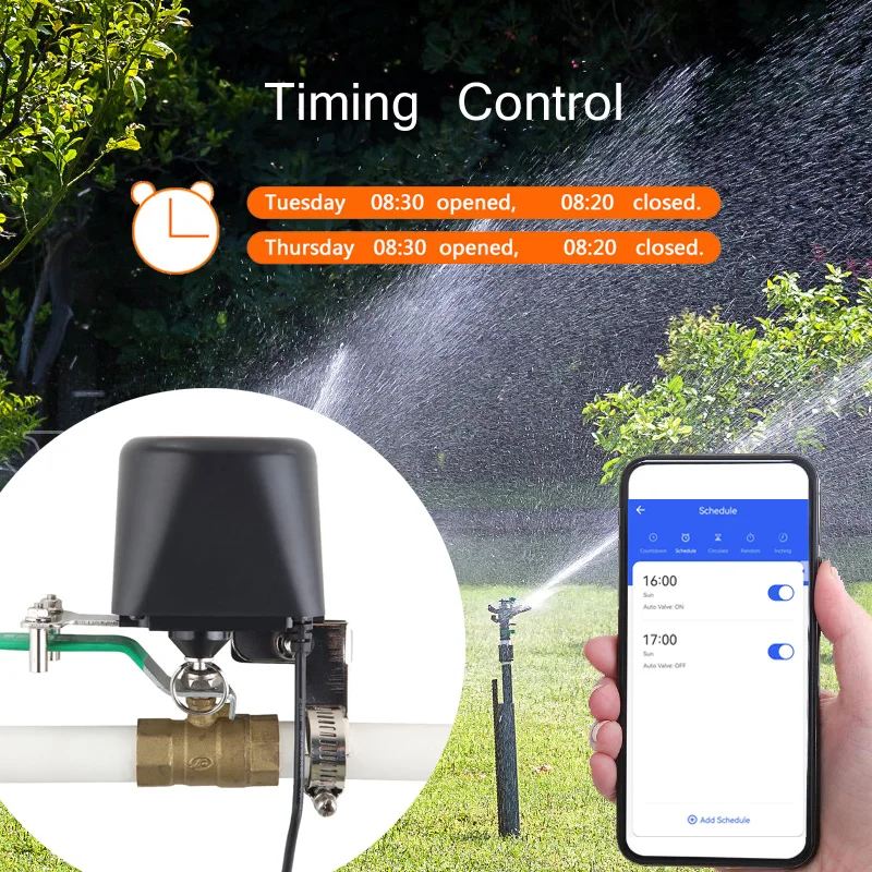 Zigbee tuya smart wifi wasser ventil gas ventil intelligente automatisierung wasserhahn controller unterstützung alexa google assistent smart life