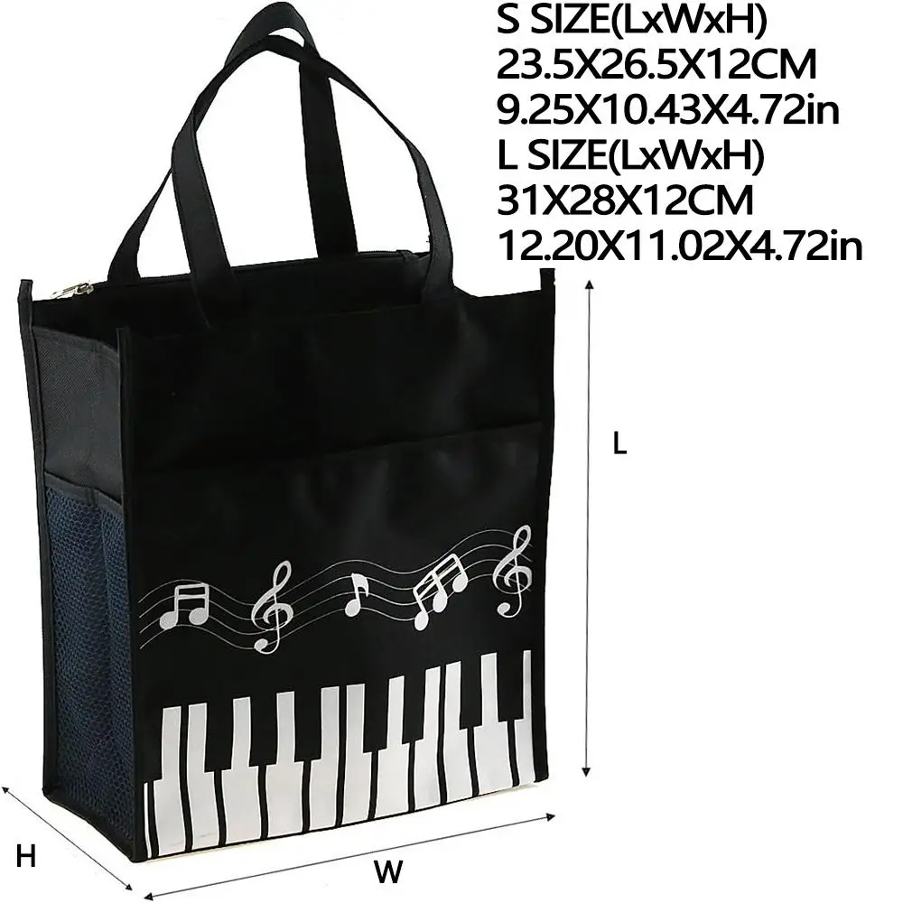 

Unique Design Durable Piano Keys Handbag Creative Colorful Grocery Storage Bag Single Shoulder Sturdy Shopping Bag Teenager