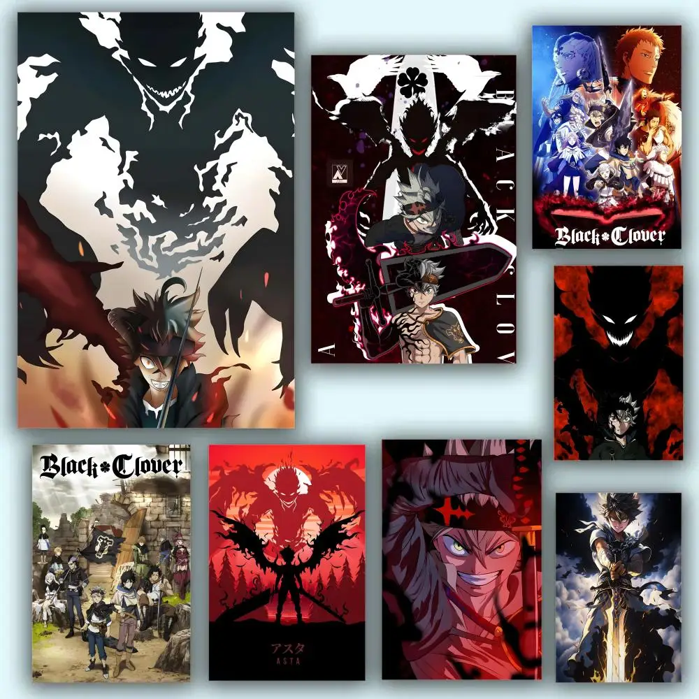 Poster HD Anime Hot Theme Sänger/OST/Film-Wasserdicht Selbstklebende Heimdekoration 1PC Anime Black Clover