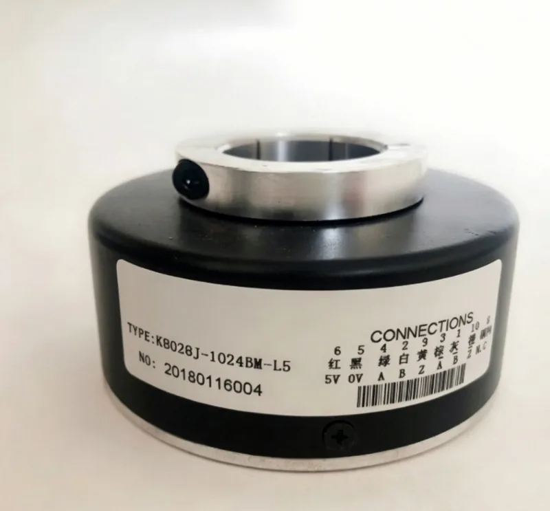 Optical Rotary Encoder K8028J‑1024BM‑L5, 1024PPR Hollow Shaft Encoder for Elevator Main Traction Machine