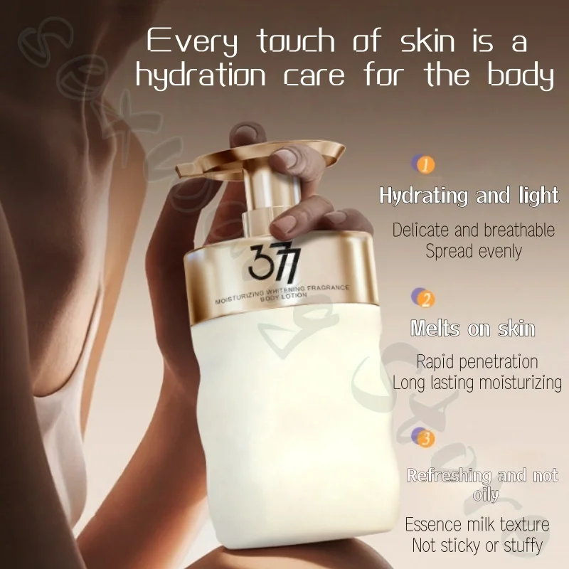 377 Niacinamide Body Milk brightens the skin, deeply moisturizes and smoothes the whole body, improves rough and dry skin
