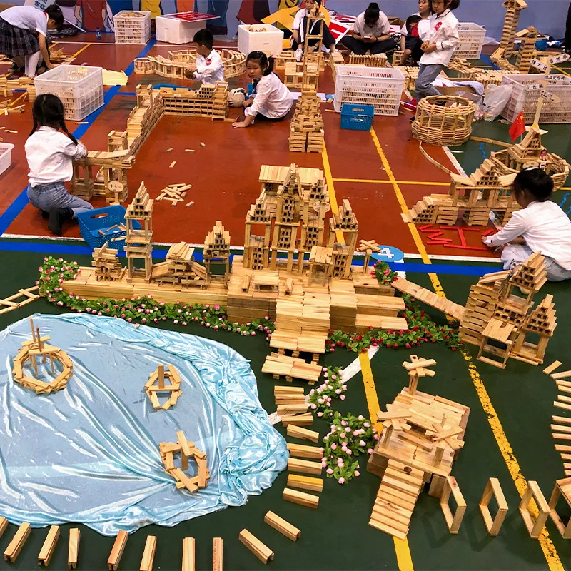 Versatile Building Block Strips For Kindergarten Construction Wooden Toys Kapule Children's Stacked Tall Wooden Toys