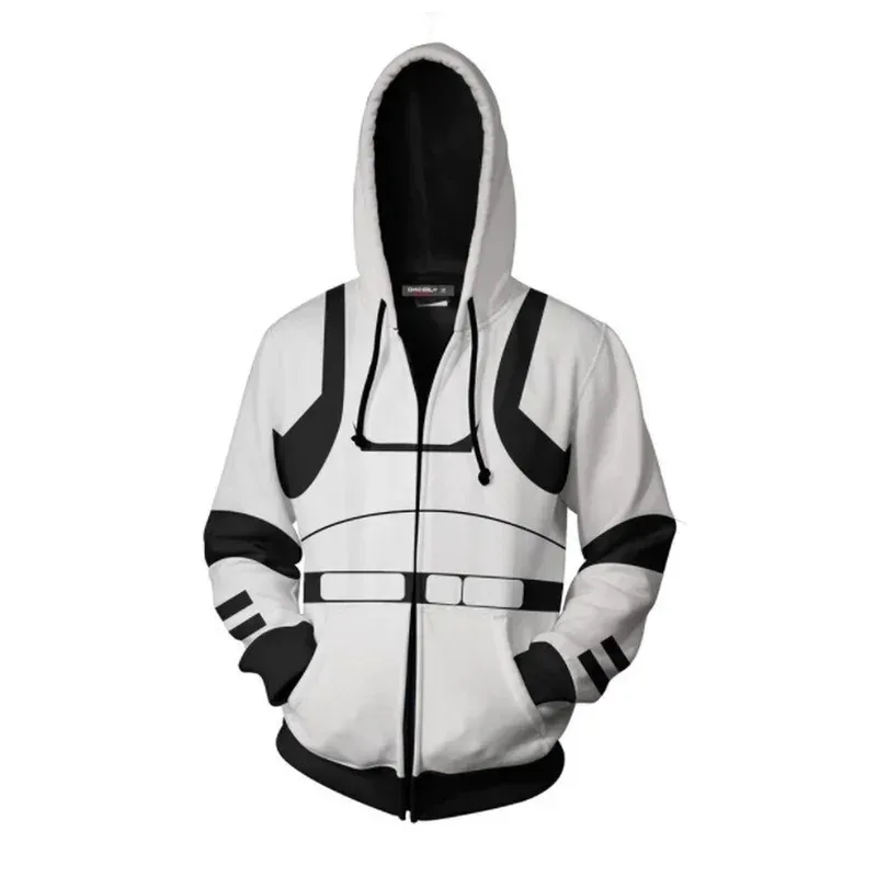 Cosplay Costume Hoodies Stormtrooper Mandalorian Darth Vader Spring Autumn Jacket Men's Coat for Adult Tops Halloween Party Prop