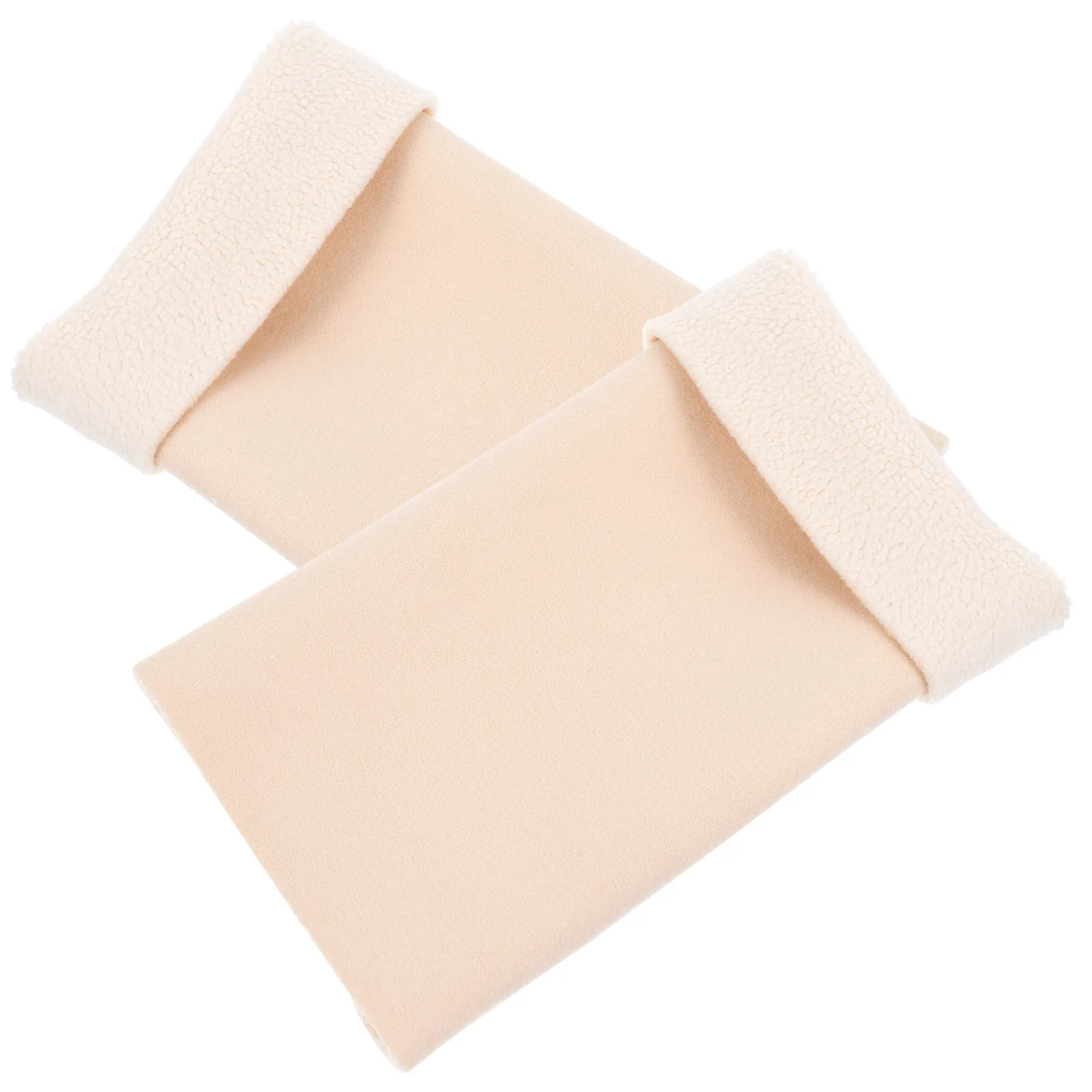 

Velvet Elbow Guard Joint Protector L Size Beige Warm Winter Sports Pad Durable Safe Material Breathing Suitable Men Women