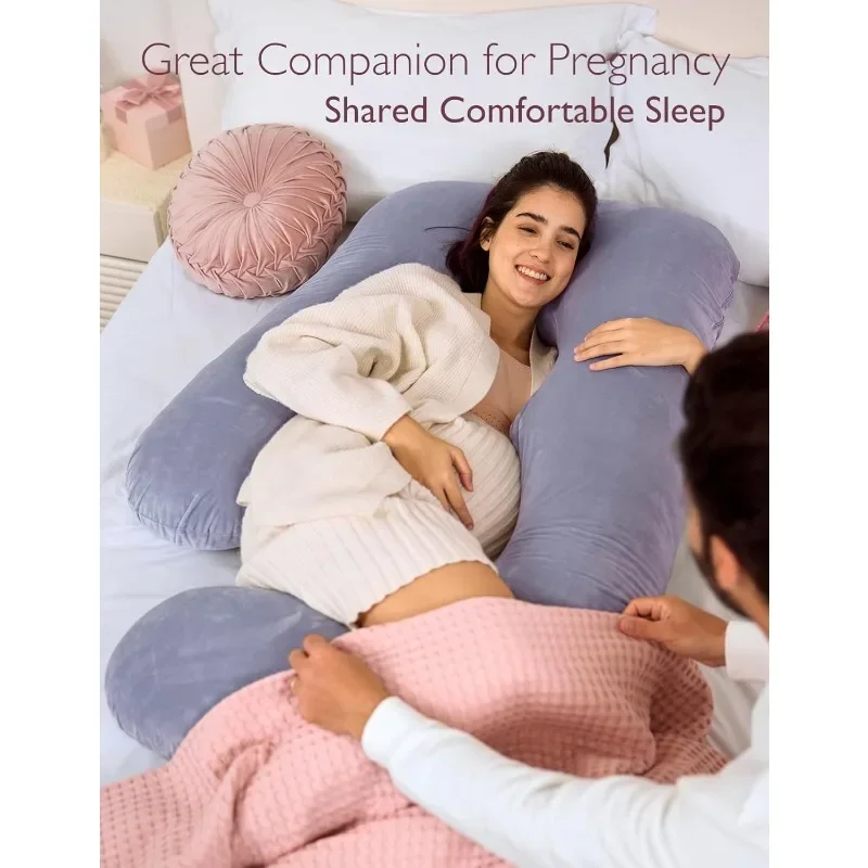 Pregnancy Pillows for Sleeping, U Shaped Full Body Maternity Pillow with Removable Cover - Support for Back, Legs, Belly