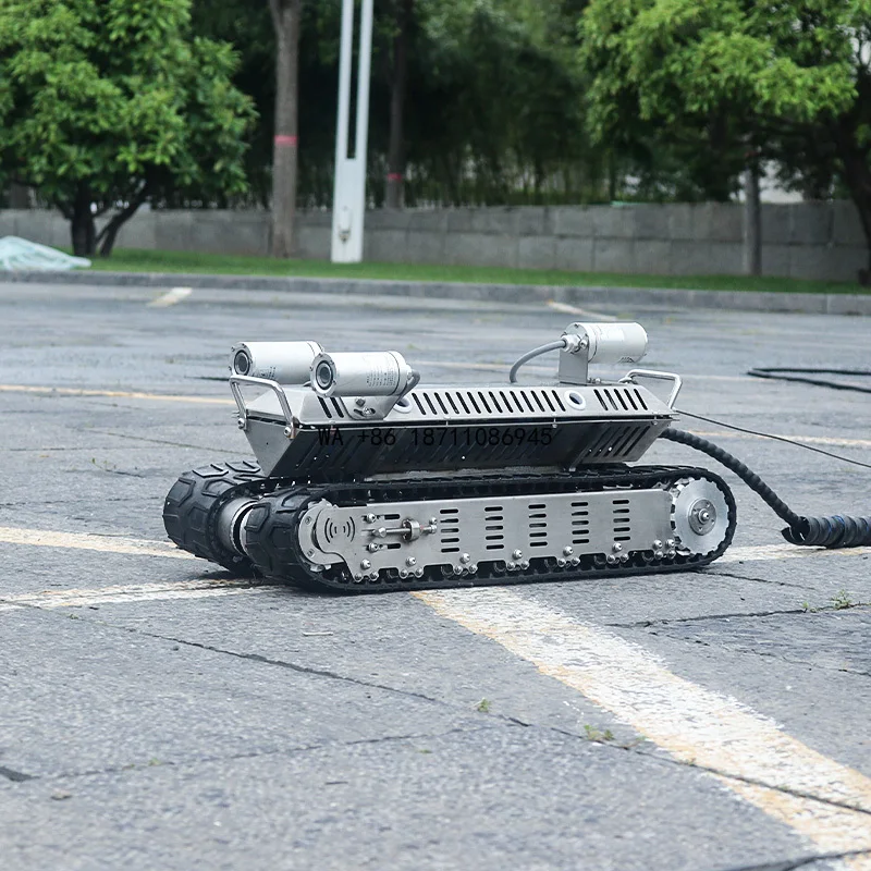 Compact Pipeline Inspection Robot with  and Cable Winder, Capable of Working in Small 300mm Diameter Pipes