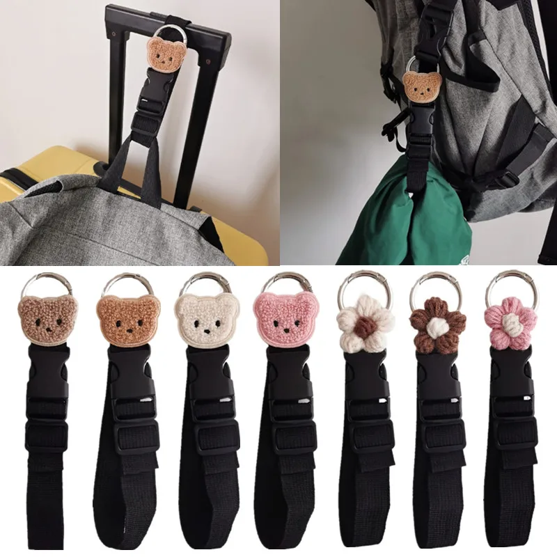 Portable Baby Stroller Hook Accessories Travel Anti-theft Luggage Strap Suitcase Belt Holder Heavy Duty Baggage Carry Clip Strap