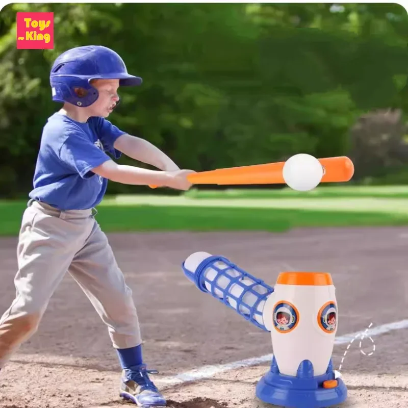 ชุดของเล่นเครื่องยิงลูกเบสบอลไฟฟ้าอัตโนมัติ สำหรับเด็ก เล่นได้ทั้งในบ้านและนอกบ้าน ของเล่นกีฬา ลูกเทนนิส สำหรับเด็กผู้ชาย ของเล่นเสริมพัฒนาการ ของขวัญ