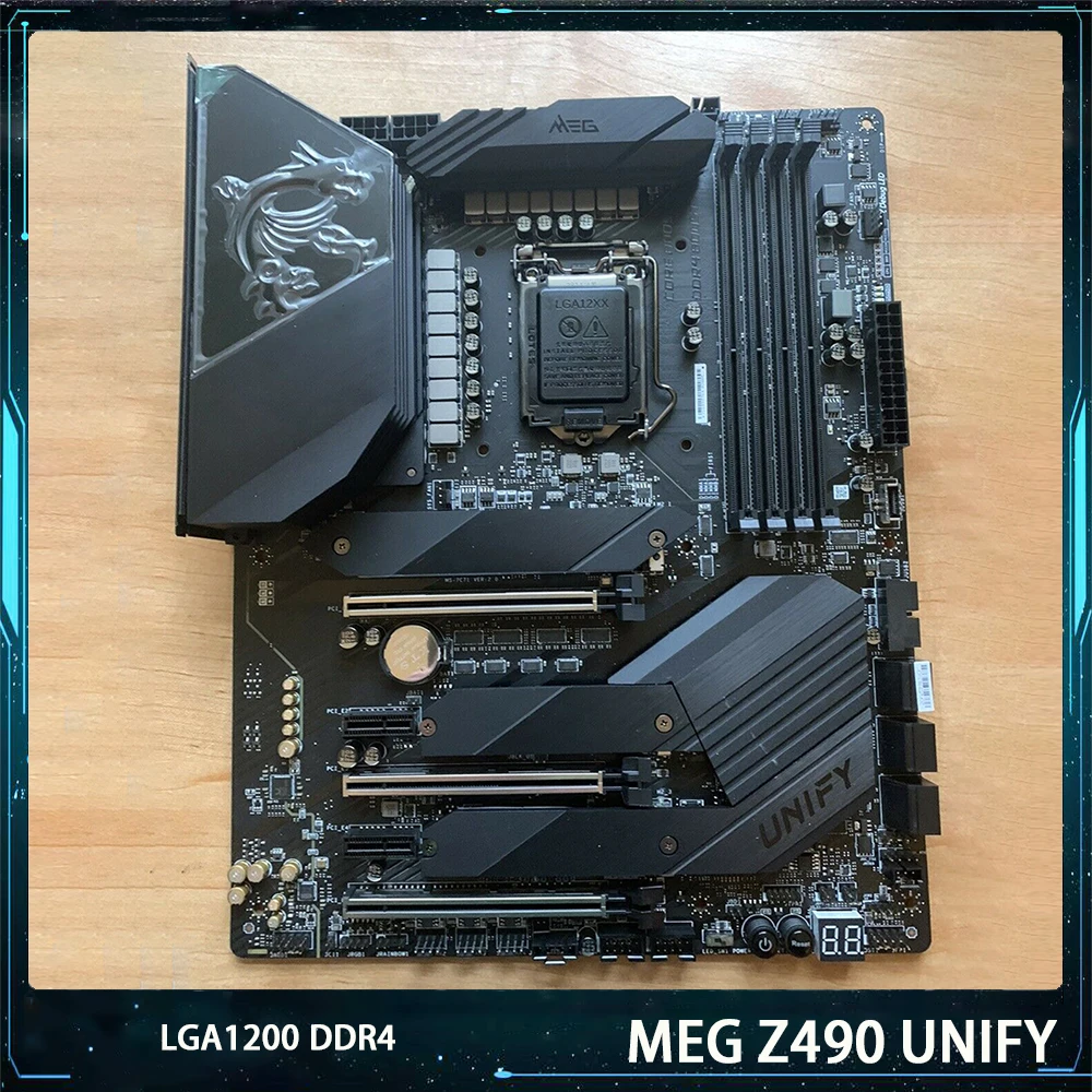 For Msi MEG Z490 UNIFY Desktop Motherboard LGA1200 DDR4 128G SUPPORT I9 SATA3 M.2*2 USB3.2 ATX