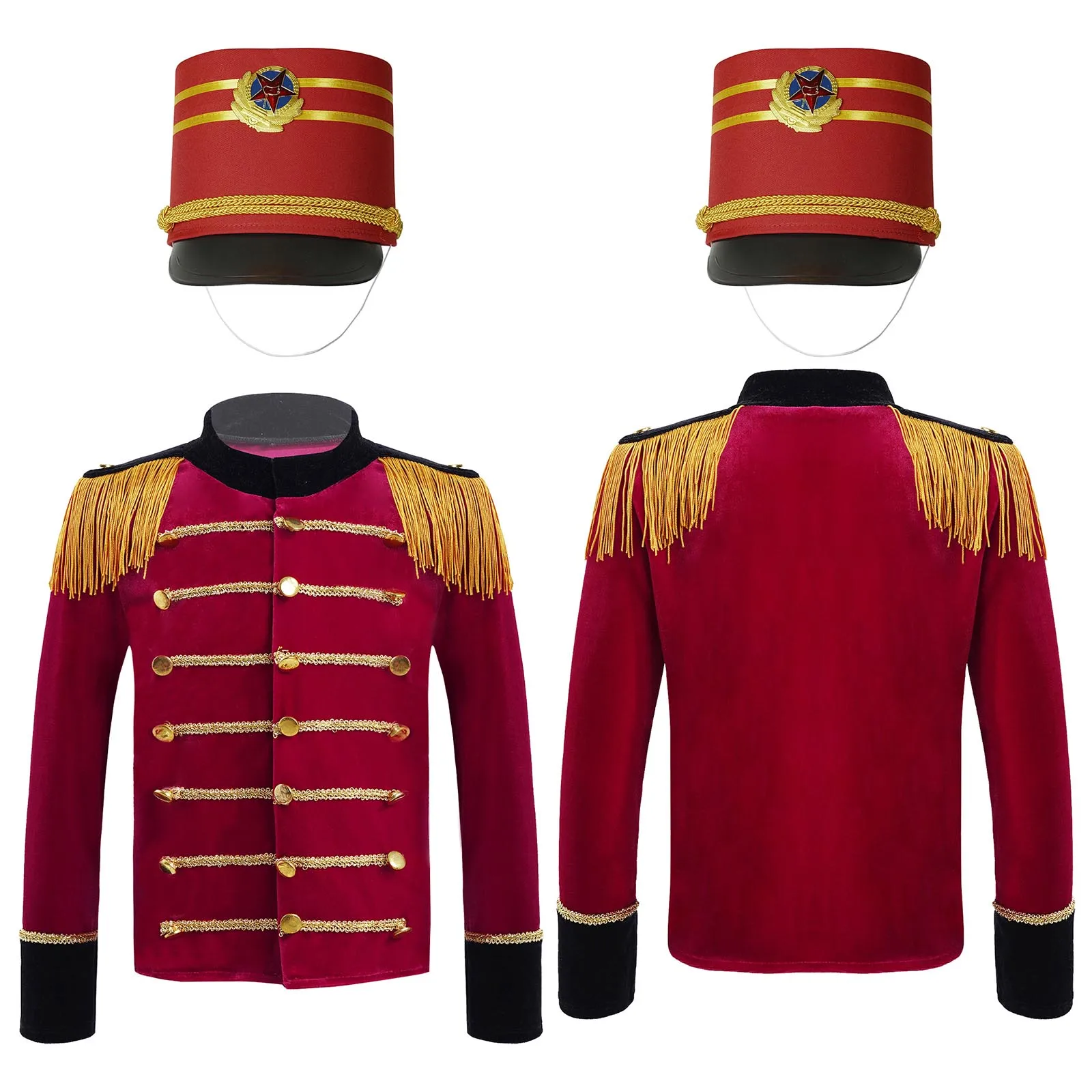 Uniforme de trompeta de tambor para niño y niña, uniforme de Guardia Real de Honor, abrigo de lujo de circo, Cascanueces, Tops de chaqueta de Cosplay