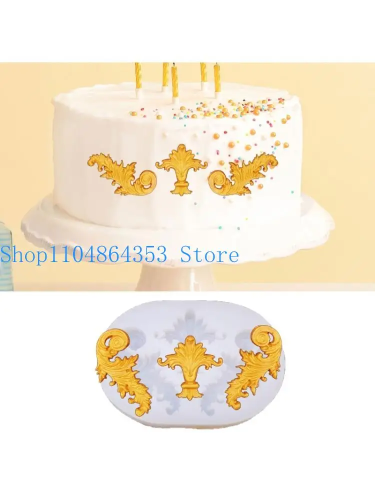 

652F Европейская тисненая форма для торта для украшения помадкой, 5 уникальных дизайнов, инструмент для выпечки, легко чистится