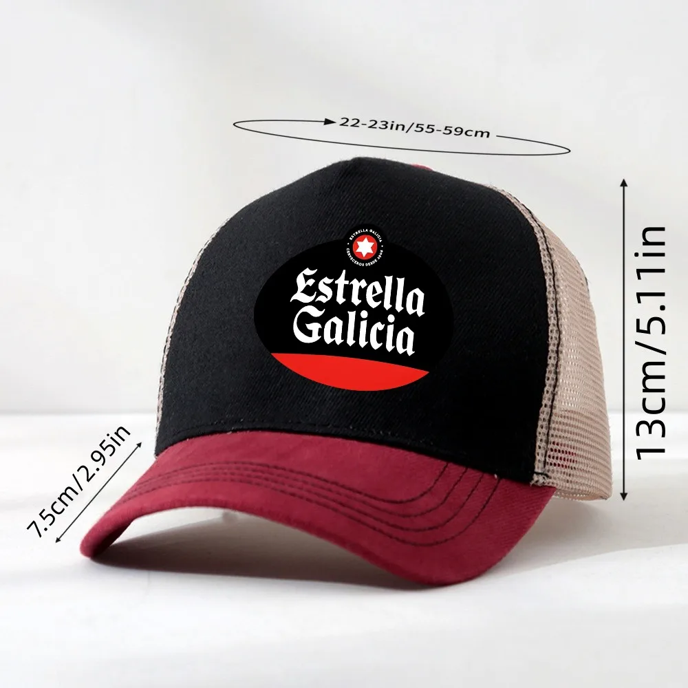 Estrella Galicia Beer Spain Baseball Cap Beer Unisex Men Trucker Dad Hat Design Outdoor mesh breathable Sports hats Gift 4