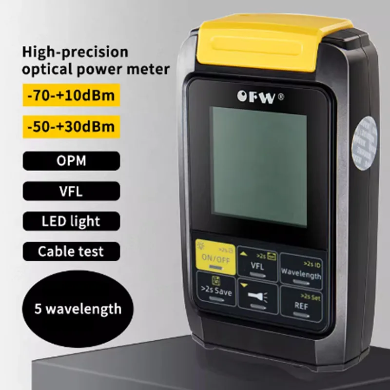 

Измеритель оптической мощности 4 в 1, визуальный локатор неисправности 5 км, Многофункциональный тестер VFL оптического волокна, тест сетевого кабеля