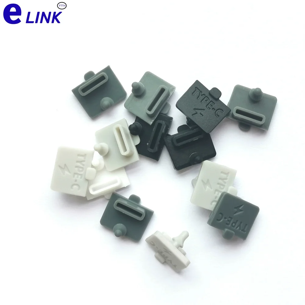 Plugue de silicone com usb tipo c interface de carregamento para huawei, à prova d'água, anti-poeira, 100pcs