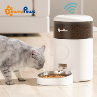 DownyPaws 4L Automatic Cat Food Feeder With Stainless Steel Bowl Anti-Clog WIFI Feeder For Pet Dog Timing Cats Kibble Dispenser