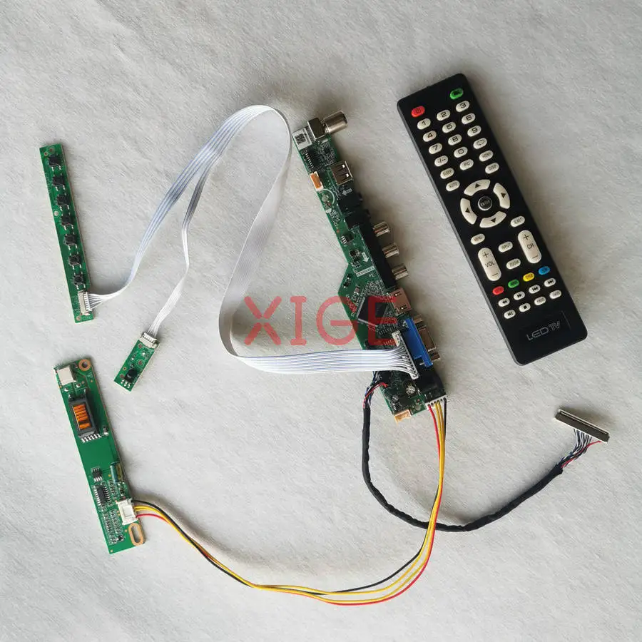 

For QD15XL09 QD15XL01 QD15XL06 QD15XL04 Screen Drive Controller Board Kit DIY 1024x768 USB+AV+VGA+HDMI 1024*768 30Pin LVDS 1CCFL