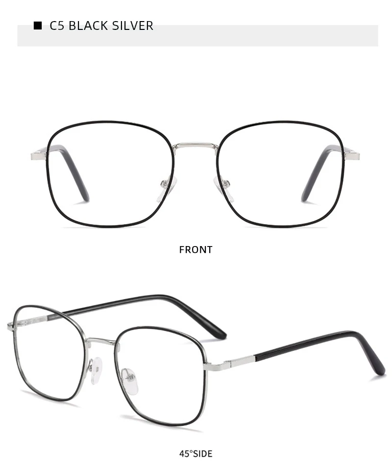 Übergroße quadratische Anti-Blaulicht-Brille für Männer und Frauen, ultraleichte, große photochrome Brille, modische dekorative Brille – Detail 18