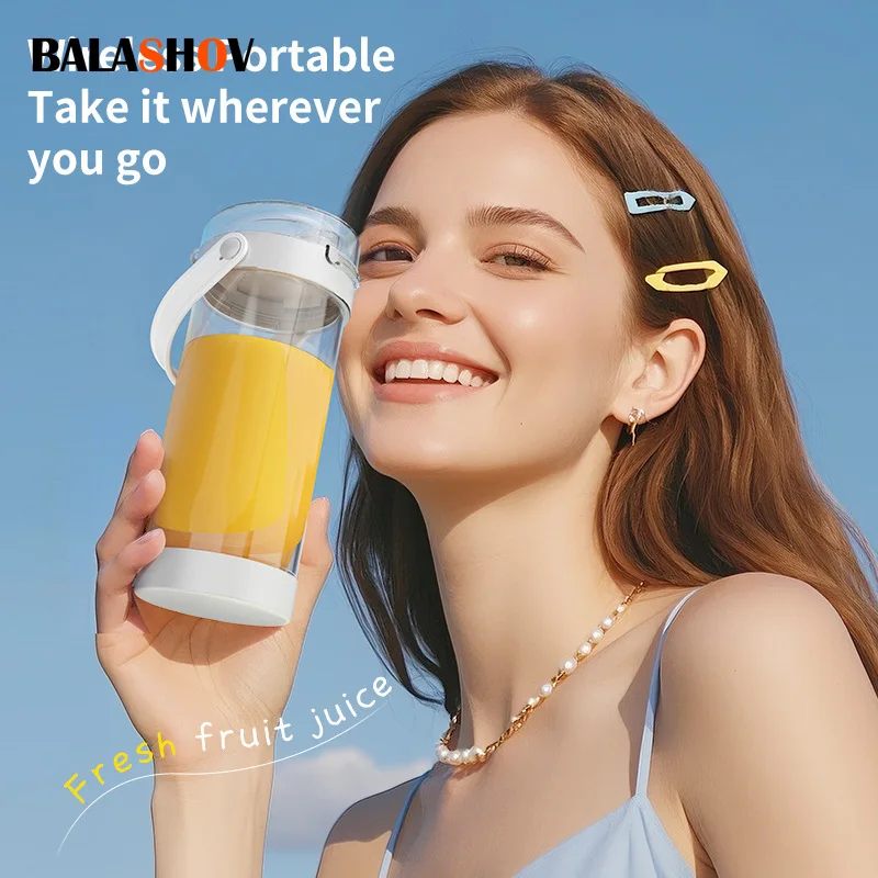 600ML 휴대용 Juicing 컵 다기능 가정용 분쇄 된 얼음 Juicer 야외 USB 충전식 전기 과일 주스 기계