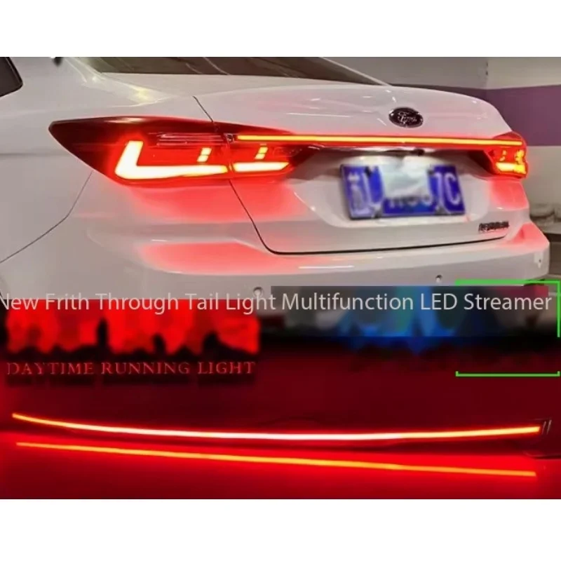 uitable for  Ford Focus through lights 2021-2022, rear tail lights modified with LED high mounted brake lights, rear trunk light