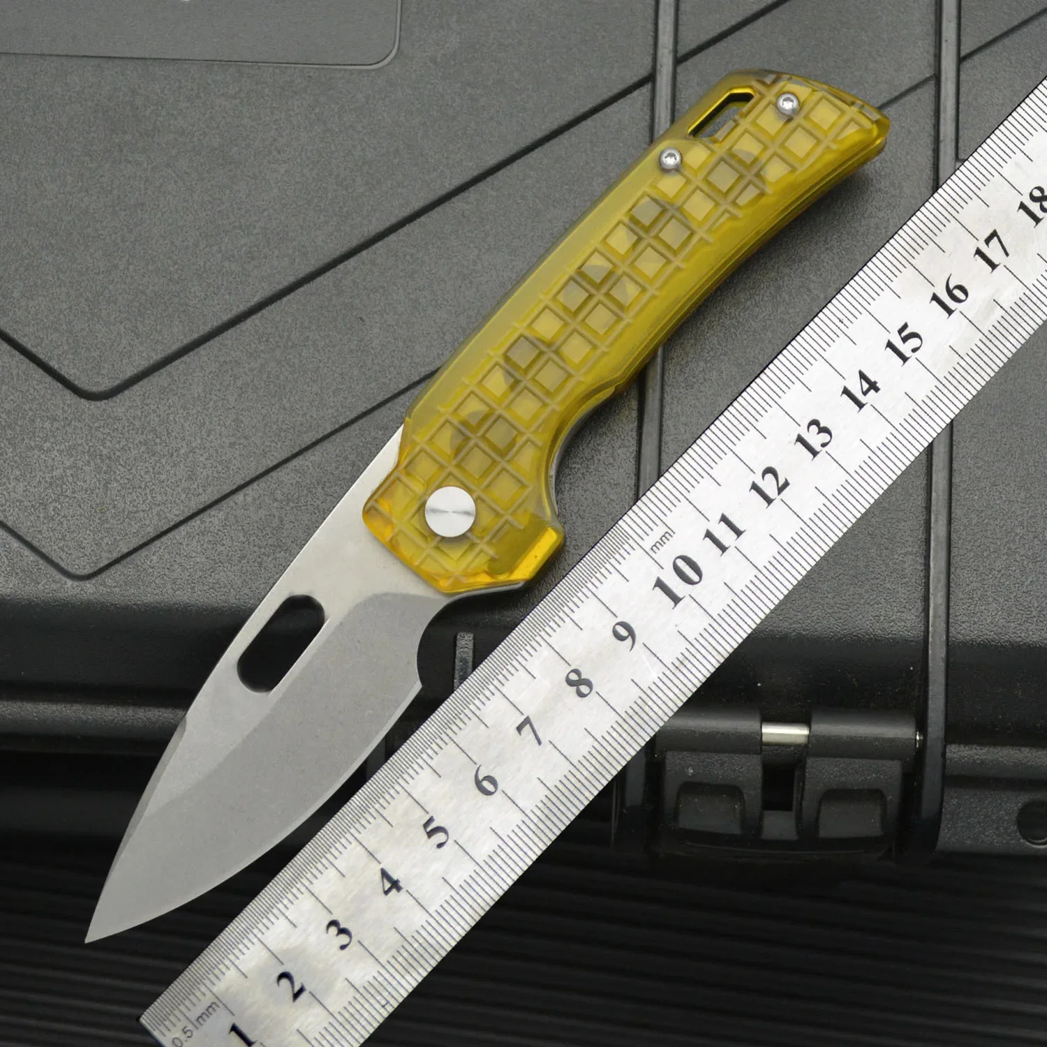 

K110 steel high hardness sharp folding knife PEI handle outdoor camping knife fruit edc small knife