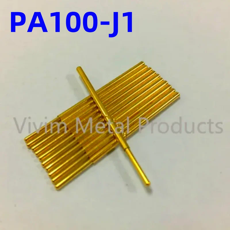 

100PCS PA100-J1 Spring Test Probe PA100-J Test Pin P100-J P100-J1 Test Tool 33.35mm 1.36mm Needle Gold Tip Dia 0.99mm Pogo Pin