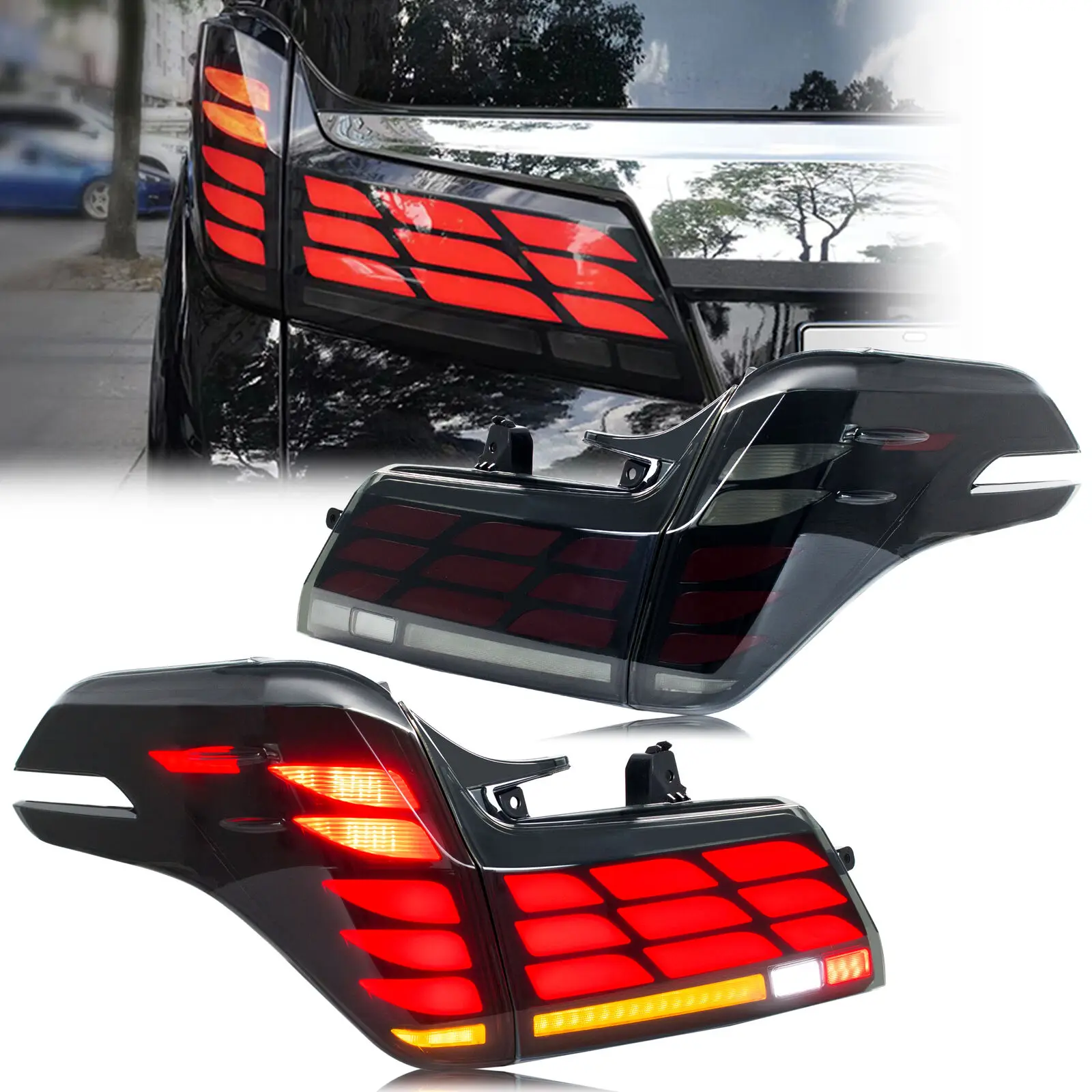 

LED taillights forToyota Alphard 2015-2023 sequential taillights 2015-2018 taillights require installation with through lights