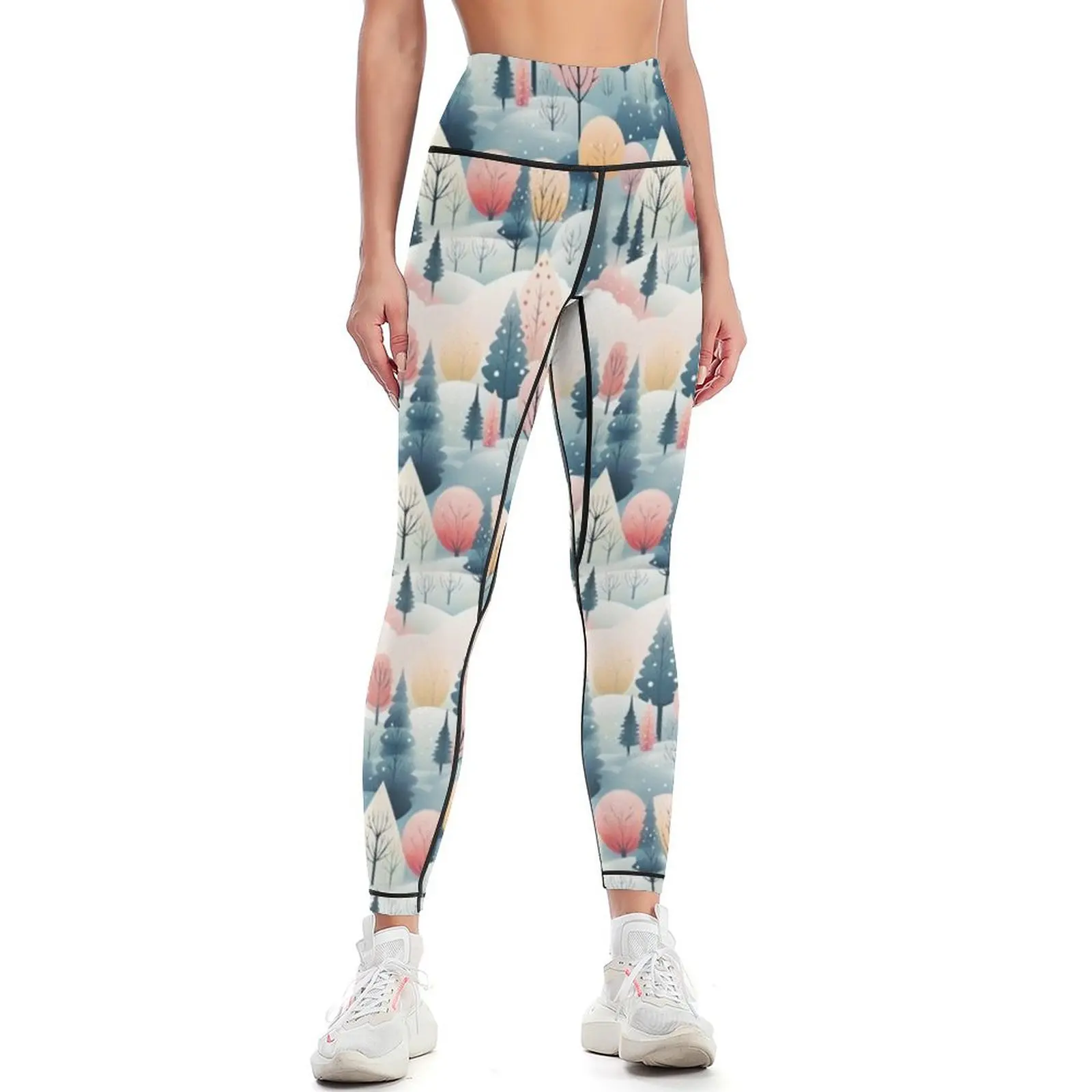 Snowy Serenade: Dreamy Winter Patterns for Festive Collection Leggings jogging pants gym top Womens Leggings