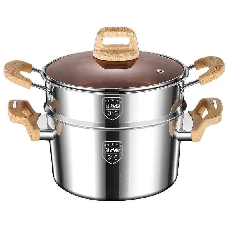 

Food Grade, Extra Thick Height 316 Stainless Steel, Steamer, Household