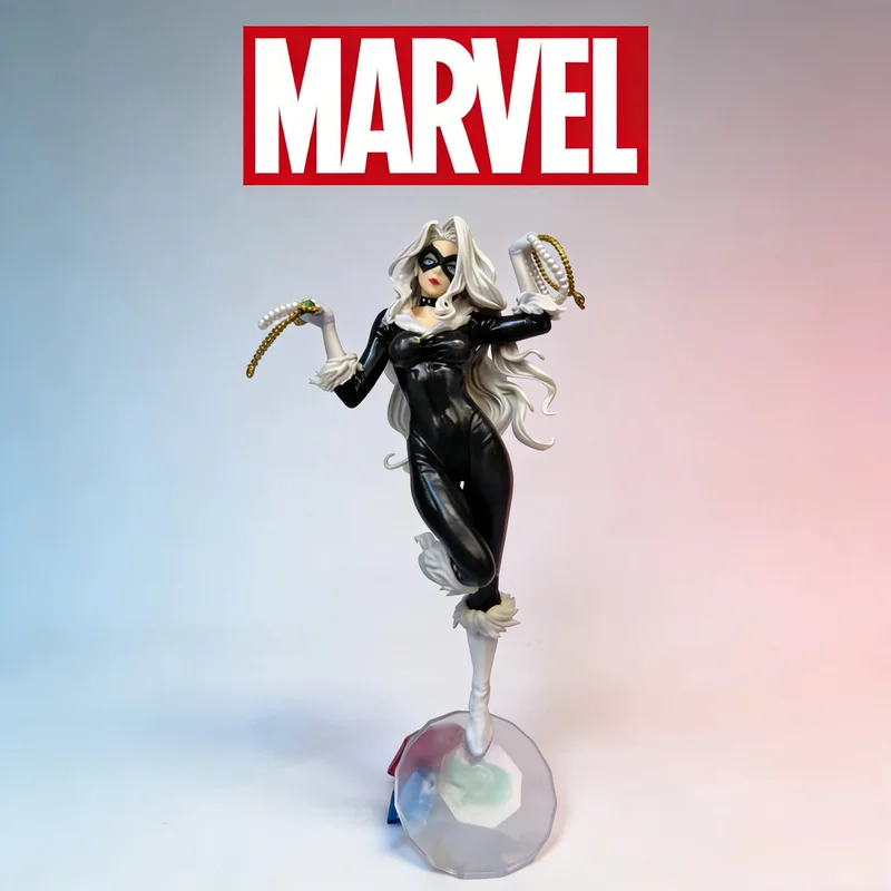 

Avengers Super Heroine Black Cat Collectible Statue Scene Figure Model Ornament Boxed Action Figure Gift For Marvel Fans