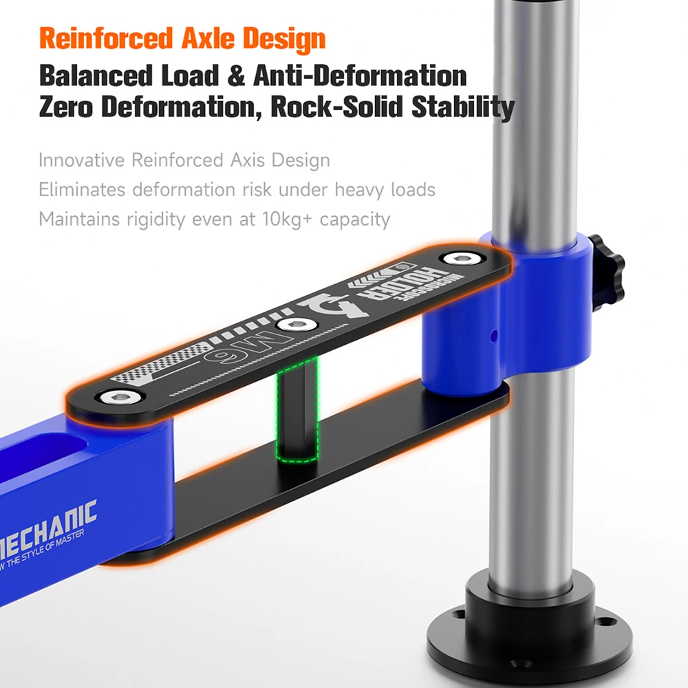MECHANIC M6 현미경 듀얼 포지셔닝 스테레오 현미경 용 접이식 스윙 암 스탠드 전자 수리 지원 스윙 암 도구