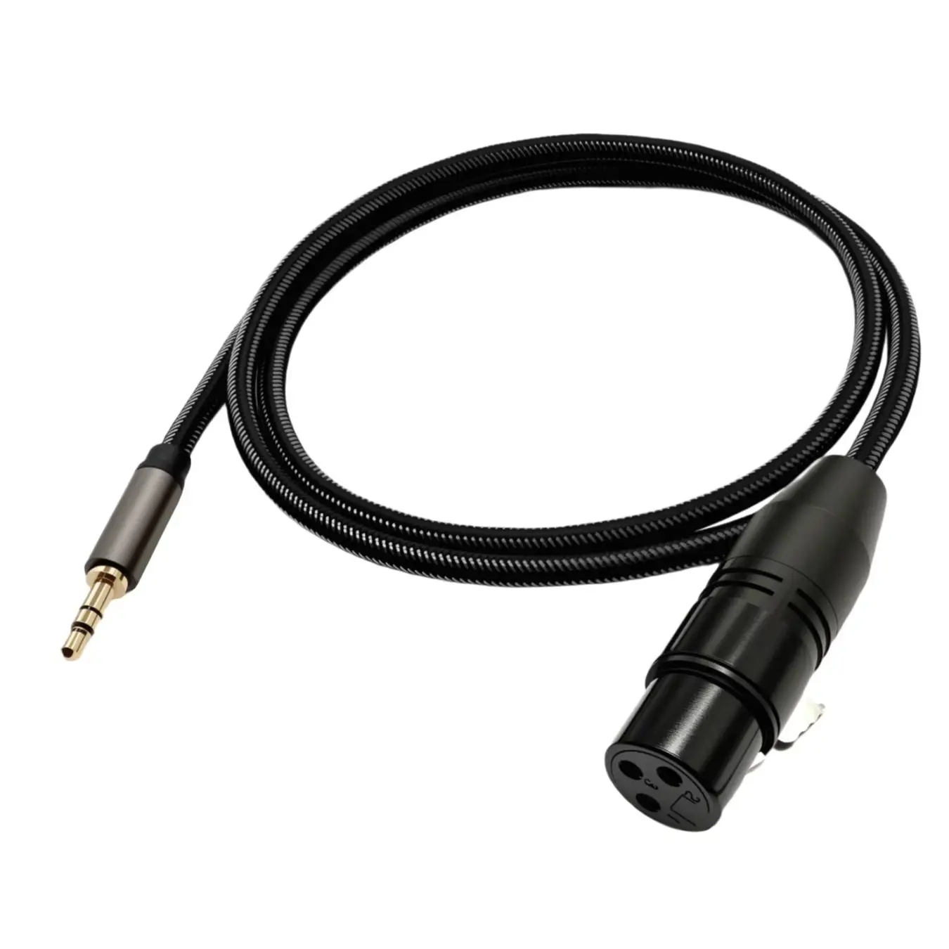 Jack 3.5mm 1/8 to 3-Pin Mini XLR Cable TRS 1/8 Inch Aux Stereo Male to Mini XLR Female Audio Adapter Cable for AKG K550