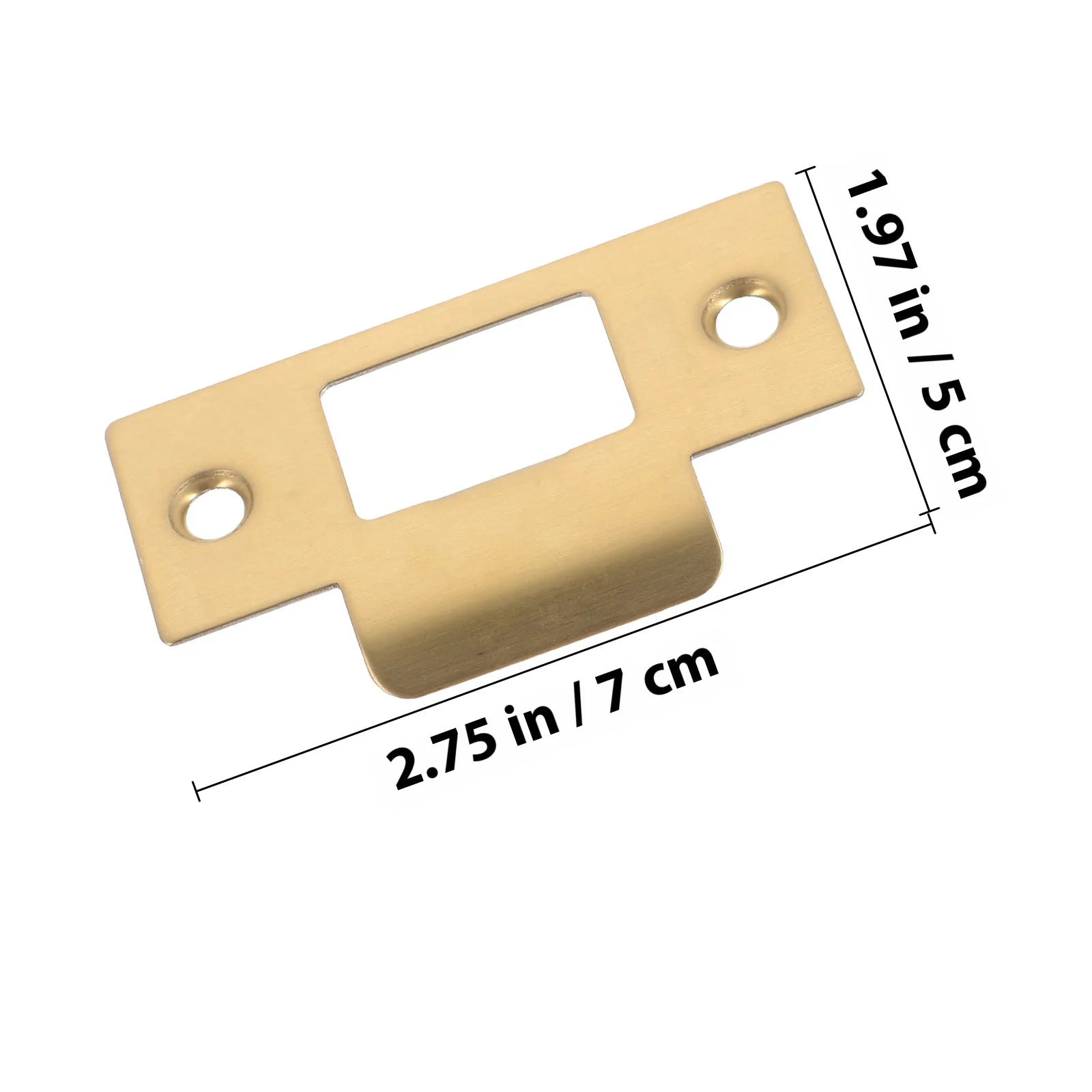 1 Set Lock Tongue Buckle Plate Metal T-Shape Guide For Wood Door Deadbolt Reinforcement Kit Strike Plate Door Reinforcement