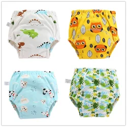 Culotte d'Entraînement en Coton pour Bébé, 4 Pièces/Lot, Couches Imperméables pour Gril, Couches Réutilisables, Sous-Vêtements