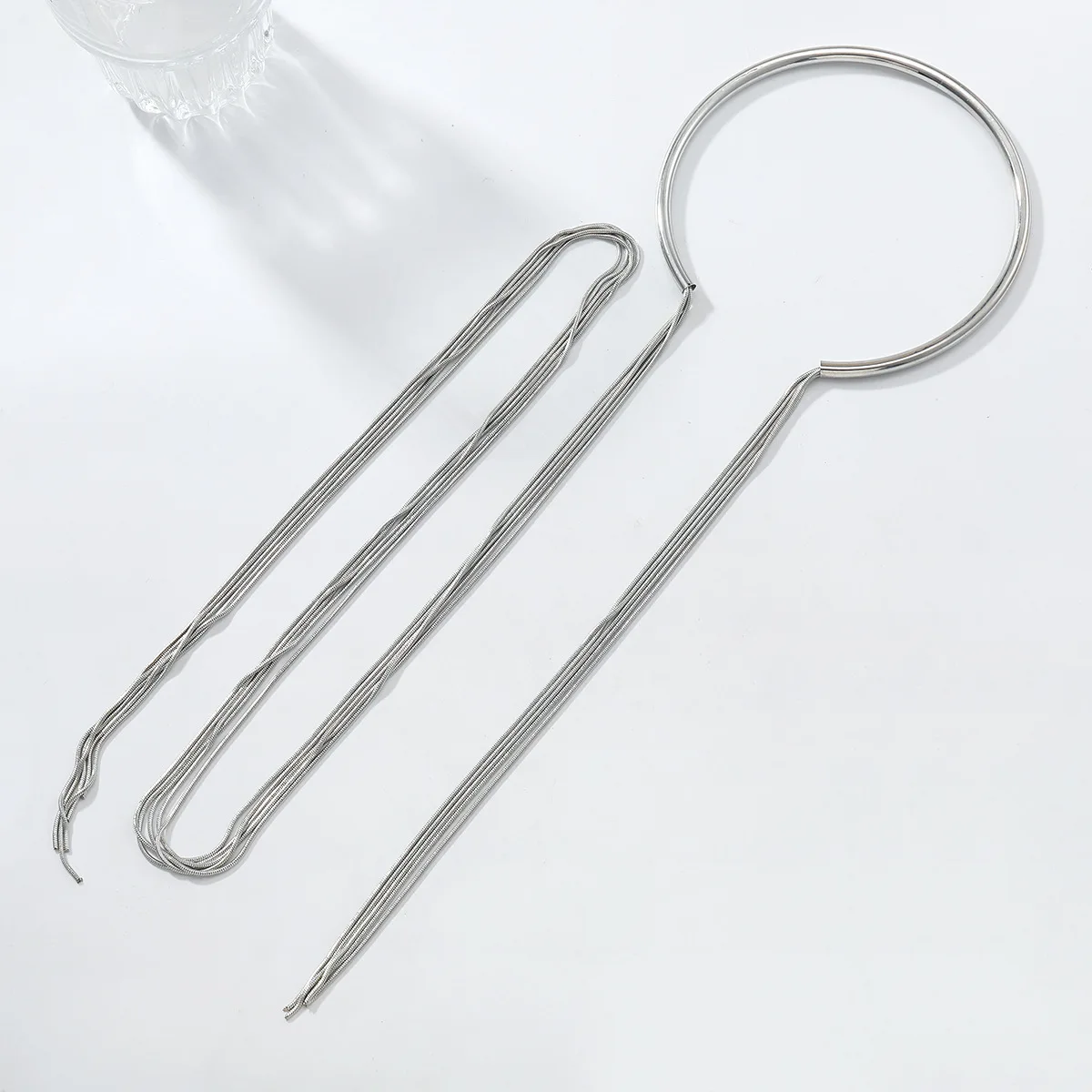 Personalisierte Metall-Fransen-Choker-Halsketten für Frauen Boho-Schmuck Lange Quasten-Halskette Schmuck Hals-Accessoires – Detail 2
