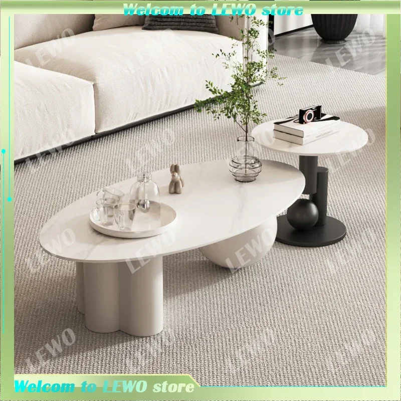 

Minimalist Small Coffee Tables Round White Beige Modern Luxury Coffee Tables Magazine Premium Mesa Auxiliar Salon Home Furniture