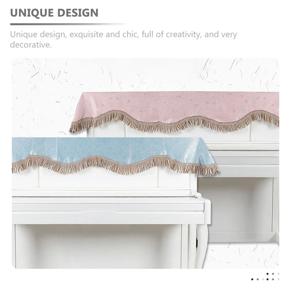 

Piano Cover Cloth Electric Dust European Style Pink Golden Velvet Protective Baby