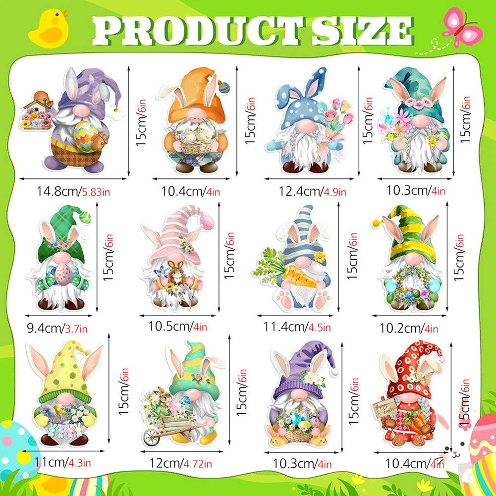 Bunny Magnetic Stickers For Car Refrigerator Decoration Spring Magnetic Stickers Decorations Festival Home Party Supply