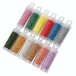 10Grams Japan Frosted SeedBeads 10/0 Colorful Matte Glass Seed Beads for Jewelry Making DIY Sewing Accessories Beads