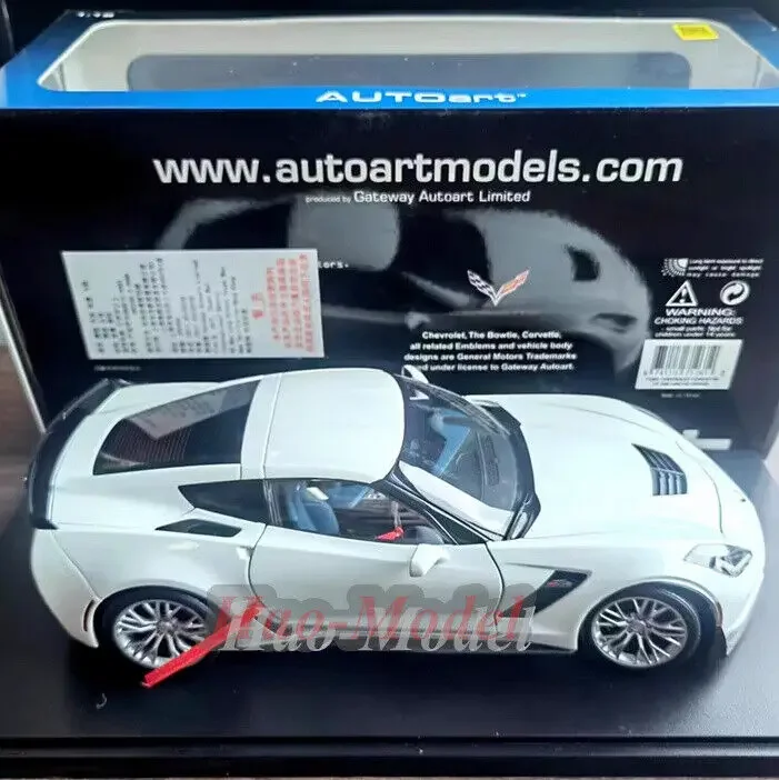 Autoart-合金ダイキャストカーモデルc7z06,子供向けシミュレーション玩具,誕生日プレゼント,趣味の装飾品,1:18