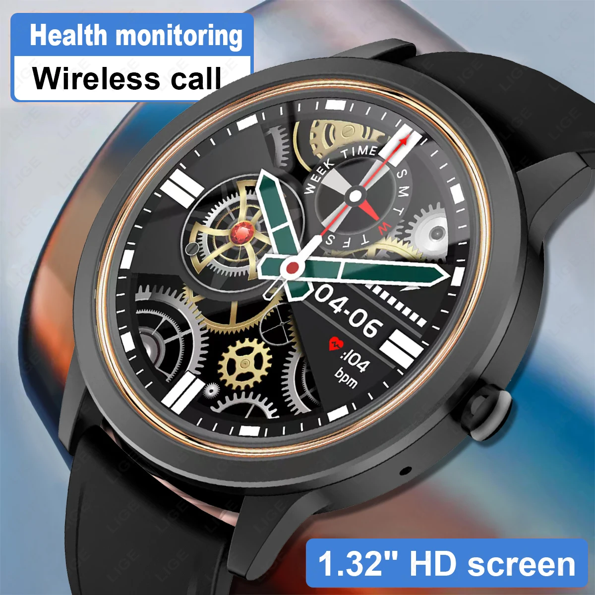 LIGE 2024 Smart Watch Women Ultra-thin HD Screen Bluetooth Call Watches Heart Rate Monitor Fitness Tracker Sports Smartwatch Men