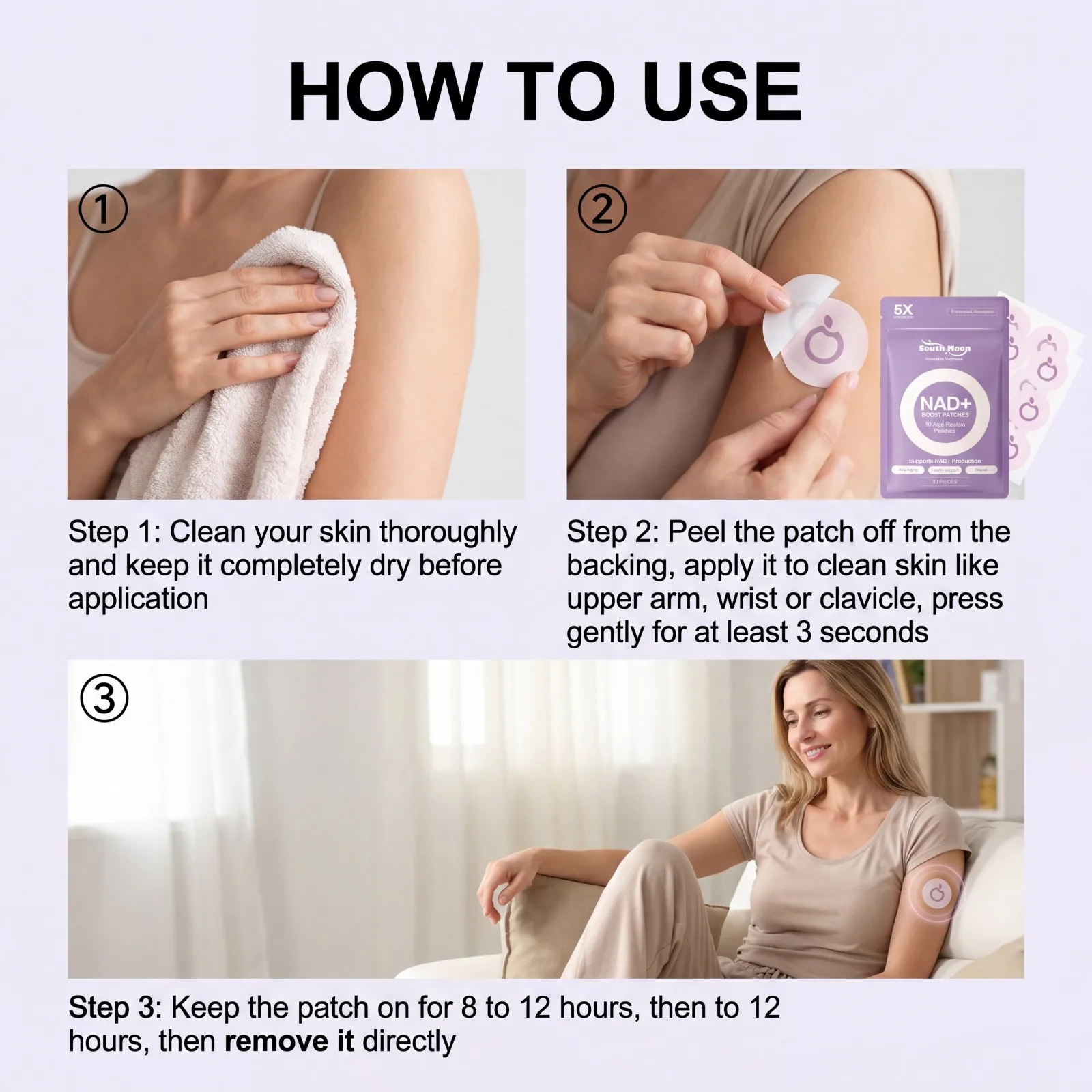 60/120pcs Body Care Patch Moisturizing Skin Patch Hydrating Body Sticker Daily Nourishing Soft Skin Health Body Wellness Patch view 5