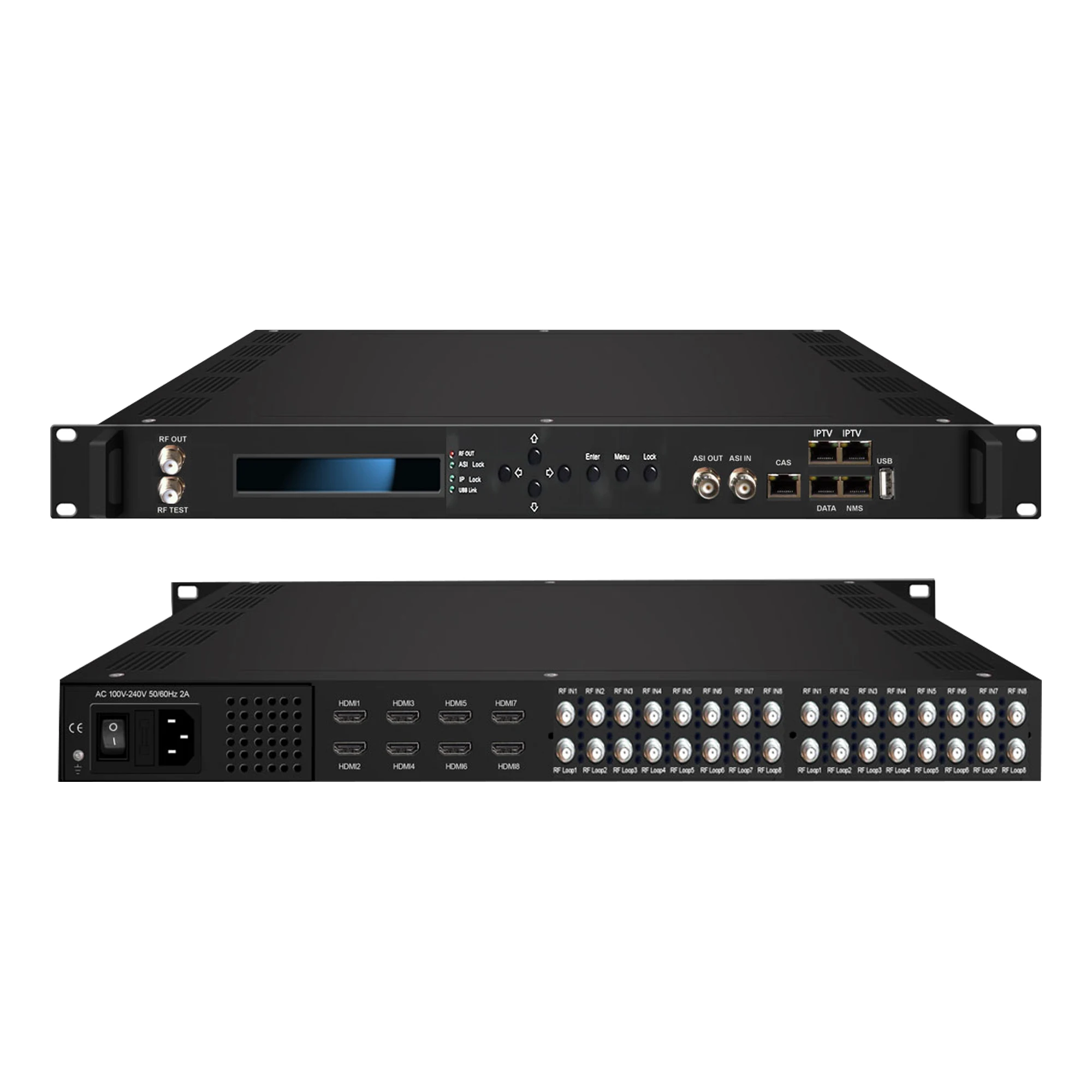 موالف التشفير إلى المغير DVB-S2/S2X HD الصوت/الفيديو إلى RF dvb-t dvb-c isdbt atsc المغير