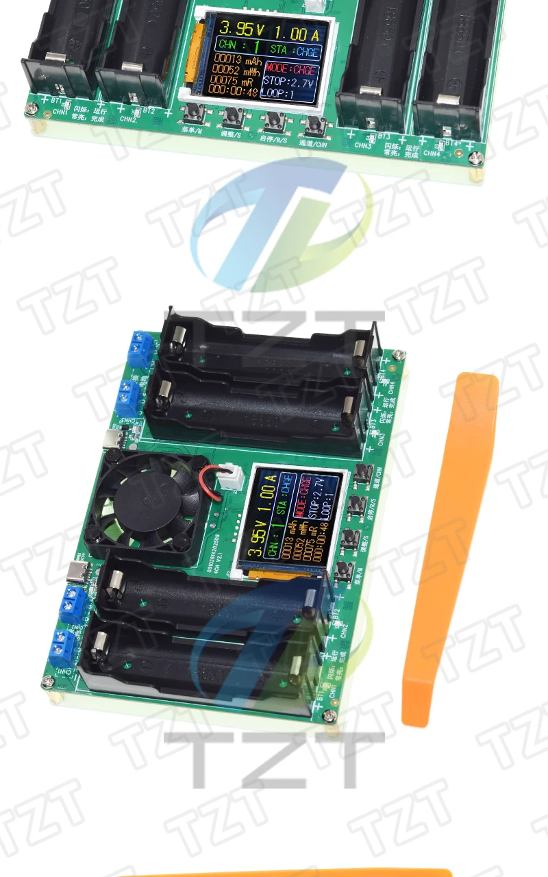 TZT 1/2PCS Typ-C LCD 4-Kanal-Display Batteriekapazitätstester MAh Lithium Digitaler Batteriedetektormodul – Detail 7