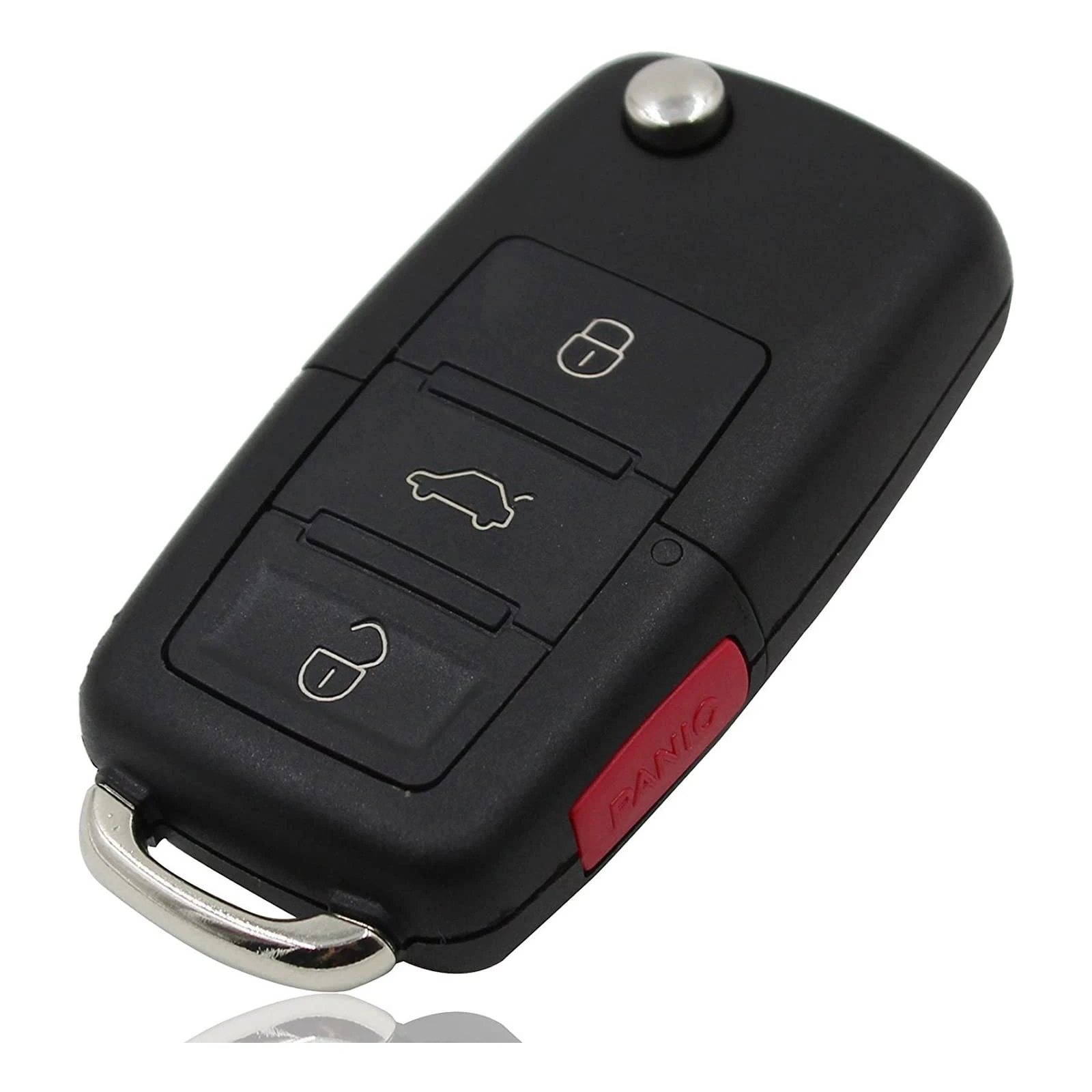 VW Passat Jetta Beetle Golf Uncut Keyless Entry 용 4 버튼 플립 원격 FOB 키 쉘 케이스